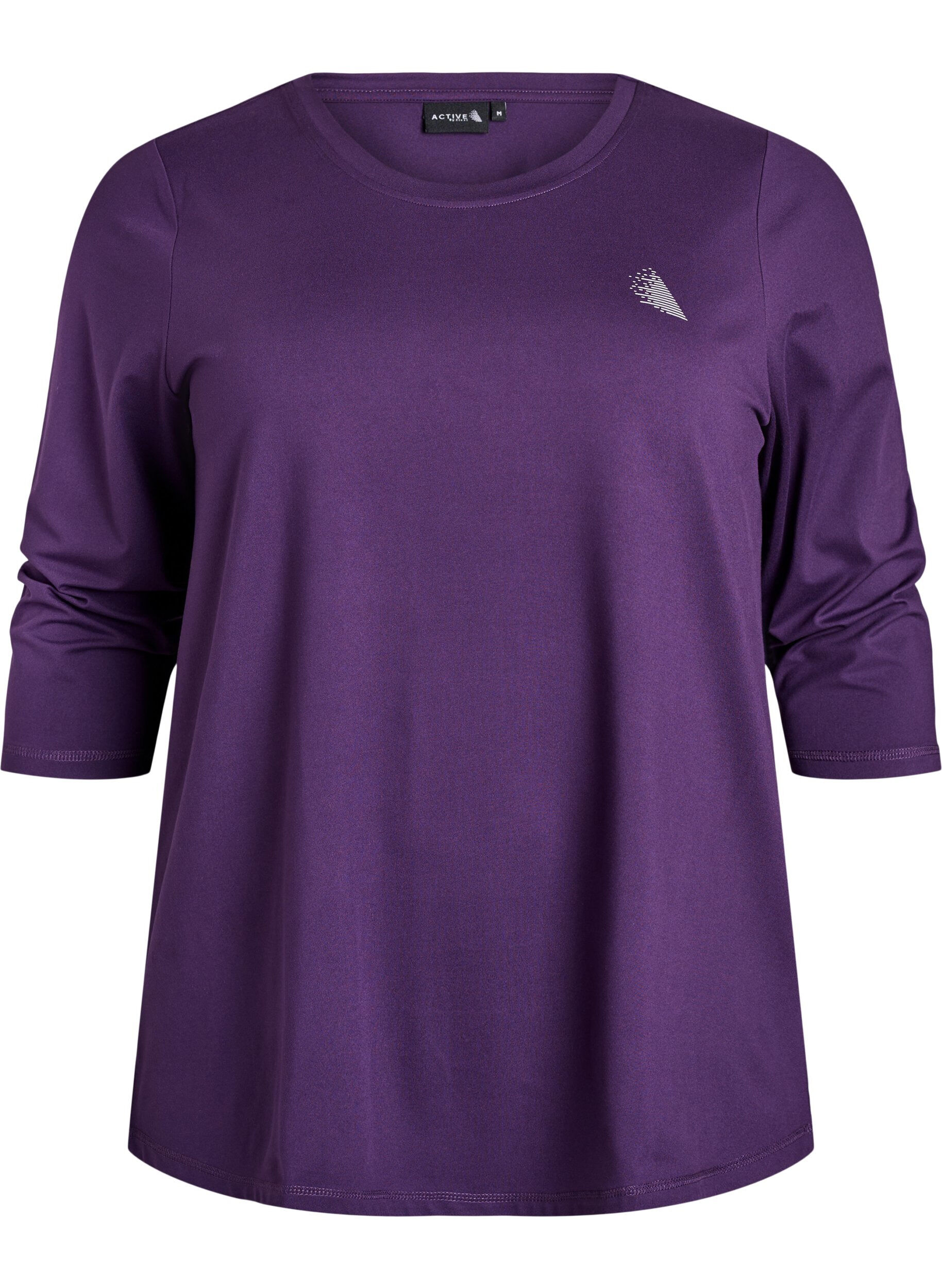 ZizzifashionWorkout top with 3/4 sleeves, Purple, Packshot image number 0