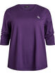 Workout top with 3/4 sleeves, Purple, Packshot image number 0