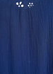 Blouse in cotton muslin with broderie anglaise and 1/2 sleeves, Blue, Packshot image number 2
