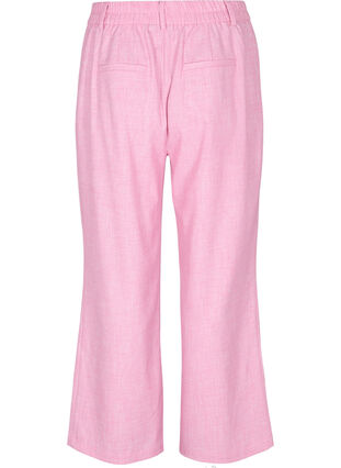Melange trousers with elastic and button closure, Rosebloom, Packshot image number 1