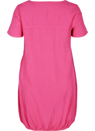 Short sleeve cotton dress, Fuchia Purple, Packshot image number 1
