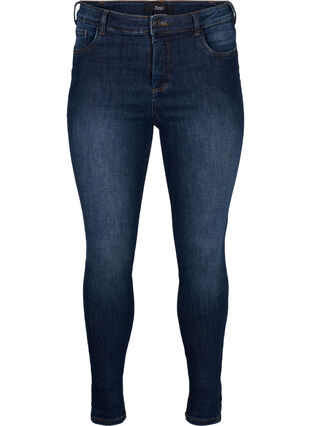 Super slim jeans with high waist, Dark Blue, Packshot image number 0