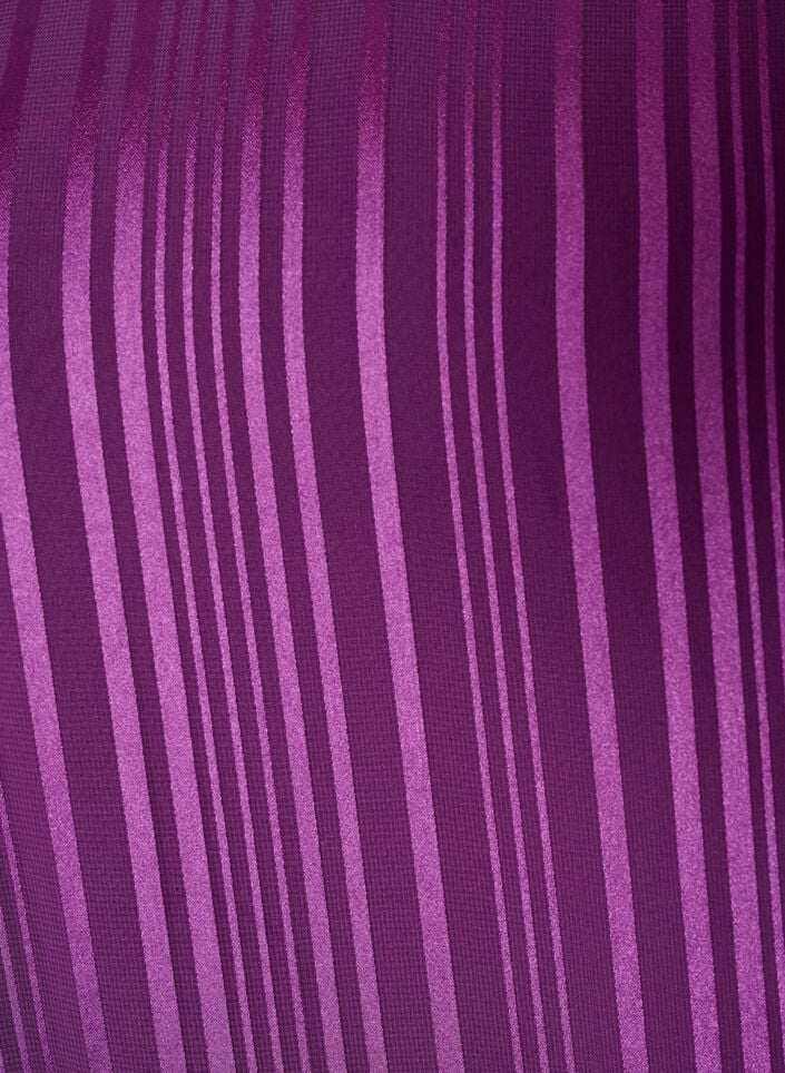 Striped blouse with a balloon shape, Purple, Packshot image number 2
