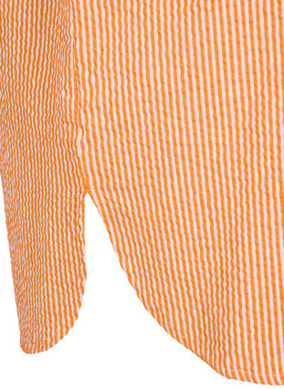 Striped cotton shirt with 3/4 sleeves, Exuberance Stripe, Packshot image number 3