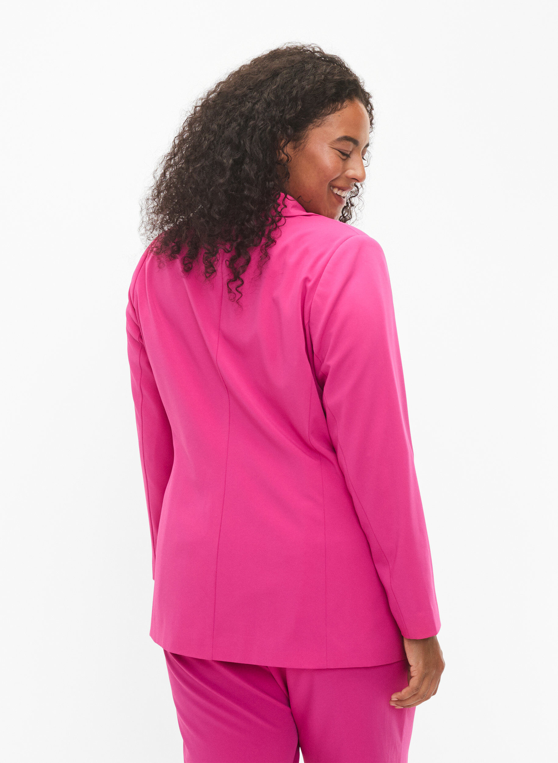 Zizzifashion Classic blazer with pockets, Festival Fuchsia, Model image number 1