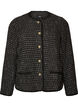 Jacket in boucl&eacute; with gold-coloured buttons, Black, Packshot image number 0