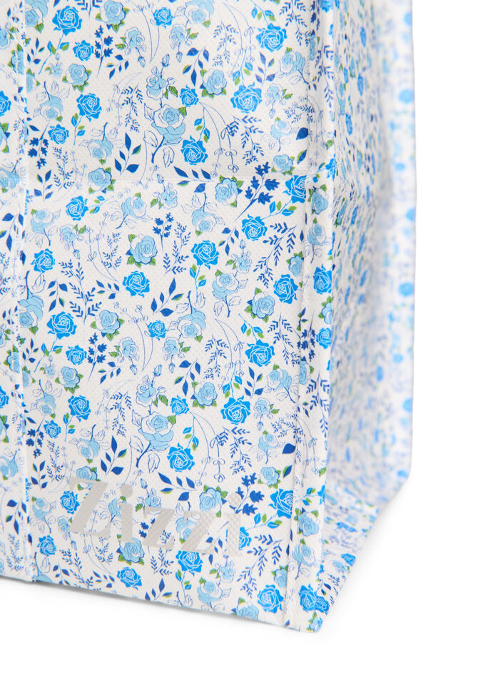 Shopping bag with zipper, Blue, Packshot image number 2