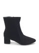 Wide fit - Suede ankle boots with heel, Black, Packshot image number 0