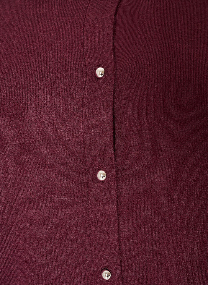 Cardigan with round buttons, Red, Packshot image number 2