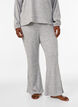 Jersey trousers with ribbed texture and flare, Grey, Model image number 2