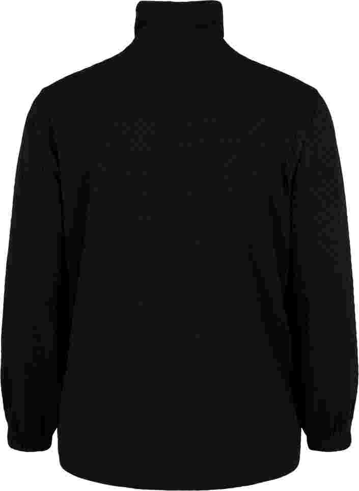	 Sweatshirt with high neck and adjustable elastic cord, Black, Packshot image number 1