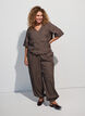 Checked cotton cargo trousers, Brown, Model image number 1