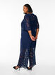 Lace trousers with a high waist and pockets, Blue, Model image number 1