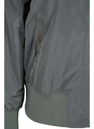 Bomber jacket with pockets and ribbed fabric, Castor Gray, Packshot image number 3