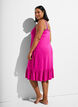 Beach dress in viscose with braided straps, Pink, Model image number 1