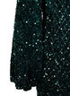 Sequin dress with a V-neck and check pattern, Rain Forest Sequins, Packshot image number 3