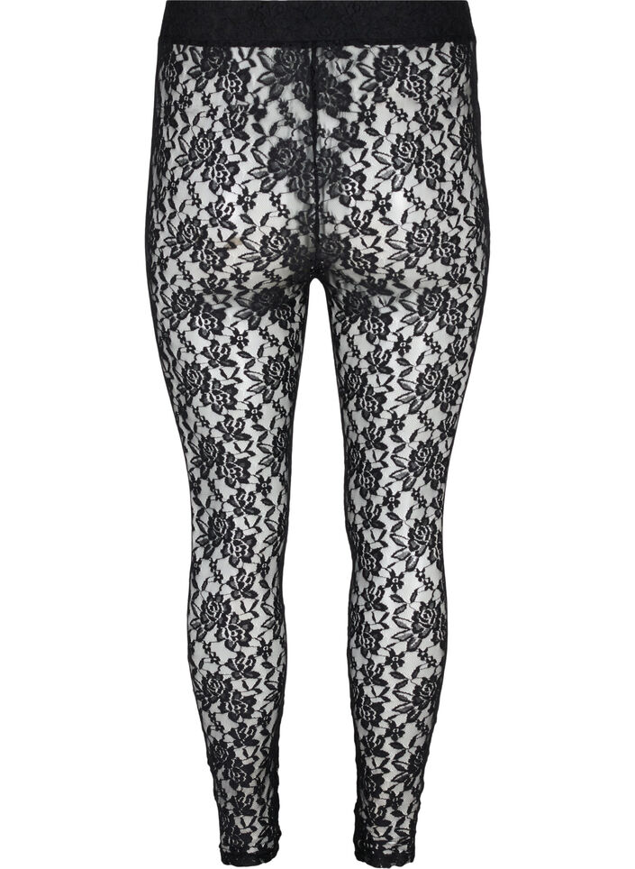 Lace leggings, Black, Packshot image number 1