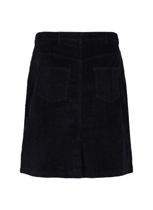 Cotton velvet skirt, Black, Packshot image number 1