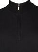 High neck sweatshirt with zip, Black, Packshot image number 2