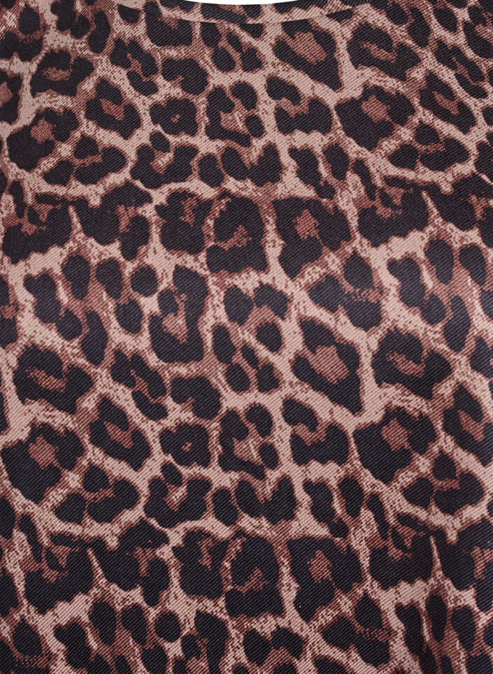 FLASH - Short A-line dress with 7/8 sleeves, Brown, Packshot image number 2