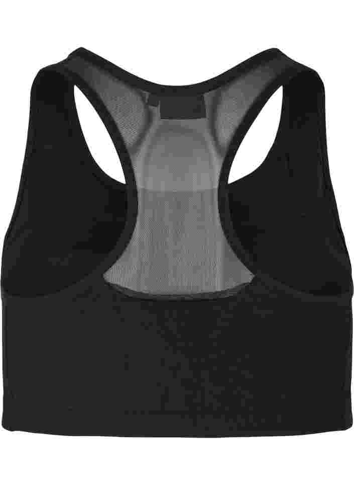 Sports bra with removable inserts, Black, Packshot image number 1
