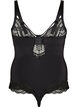 Underwired lace body with strap detail, Black, Packshot image number 1