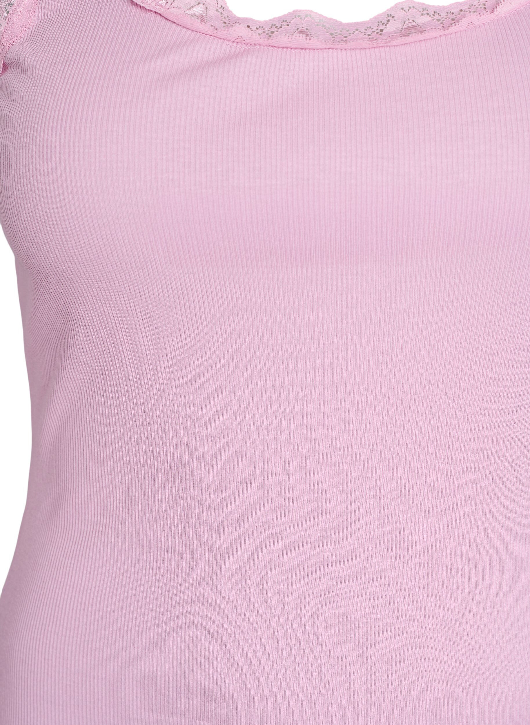 ZizzifashionTop with lace trim, Pink, Packshot image number 2