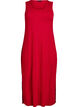 Sleeveless ribbed dress in viscose, Red, Packshot image number 0