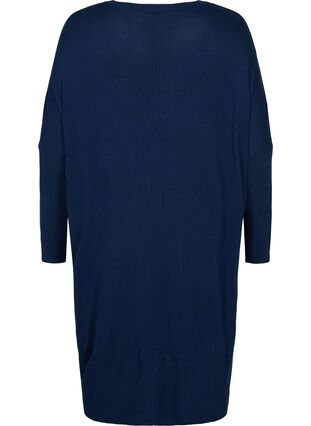 Oversized knitted dress in a viscose blend, Navy Blazer, Packshot image number 1