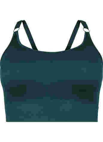 Seamless sports bra in ribbed material