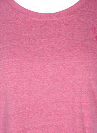 Mottled t-shirt in cotton, Fandango Pink Mel, Packshot image number 2