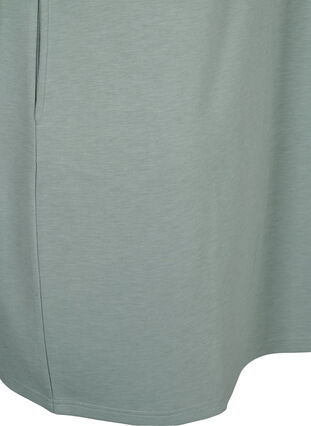 Short sleeve sweat dress in modal mix, Chinois Green, Packshot image number 3