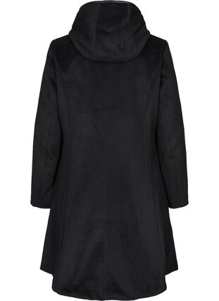Hooded jacket with wool, Black, Packshot image number 1