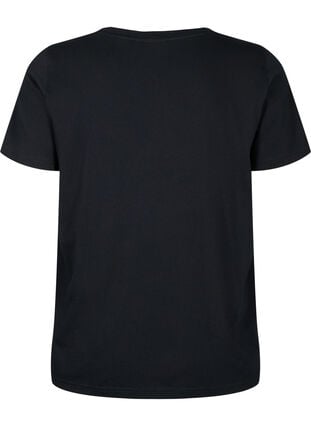 Cotton t-shirt with sequins, Black W. Star, Packshot image number 1