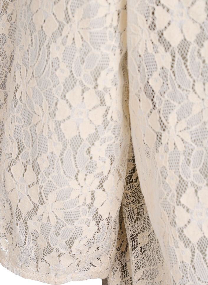 Lace blouse with 3/4 sleeves, Vanilla, Packshot image number 3