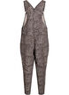 Leopard print denim dungarees, Brown, Packshot image number 1