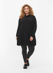 Long viscose shirt with long sleeves, Black, Model image number 1