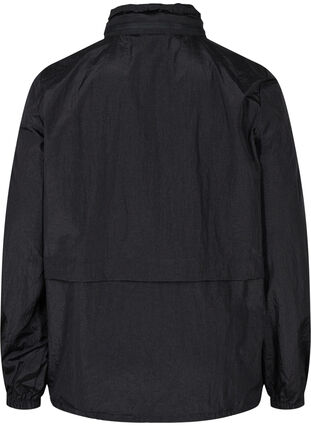 Sports jacket with zip and hood, Black, Packshot image number 1