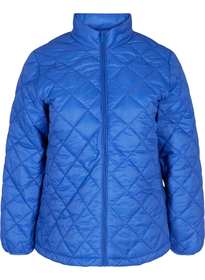 Lightweight quilted jacket with zip and pockets Blue Sz. 4260
