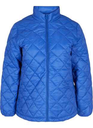 Lightweight quilted jacket with zip and pockets, Dazzling Blue, Packshot image number 0