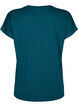 Short-sleeved training T-shirt with print, Deep Teal/Pacific, Packshot image number 1