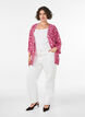 Short viscose kimono with 3/4 sleeves, Pink, Model image number 1