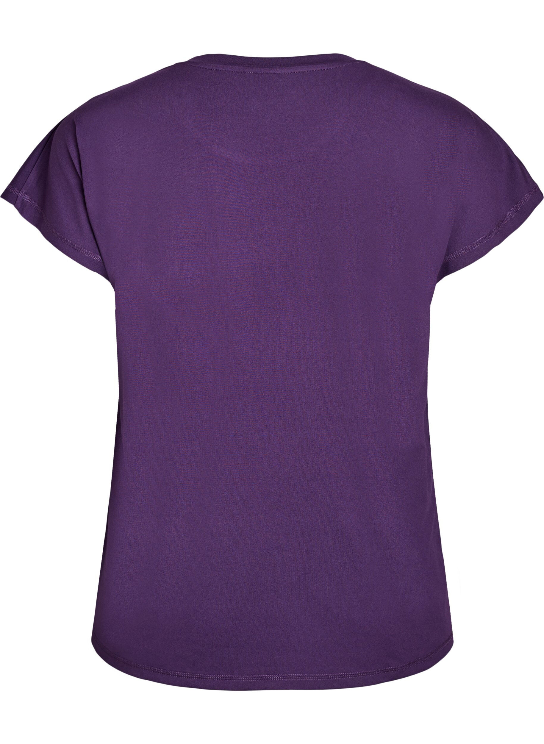 ZizzifashionSolid-coloured training T-shirt, Purple, Packshot image number 1