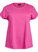 Short sleeved cotton blend t-shirt, Rose, Packshot image number 0
