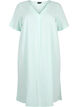Cotton blend kaftan dress with linen, Green, Packshot image number 0