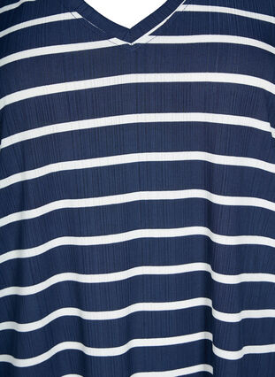 FLASH - Printed t-shirt with v-neck, Night Sky Stripe, Packshot image number 2