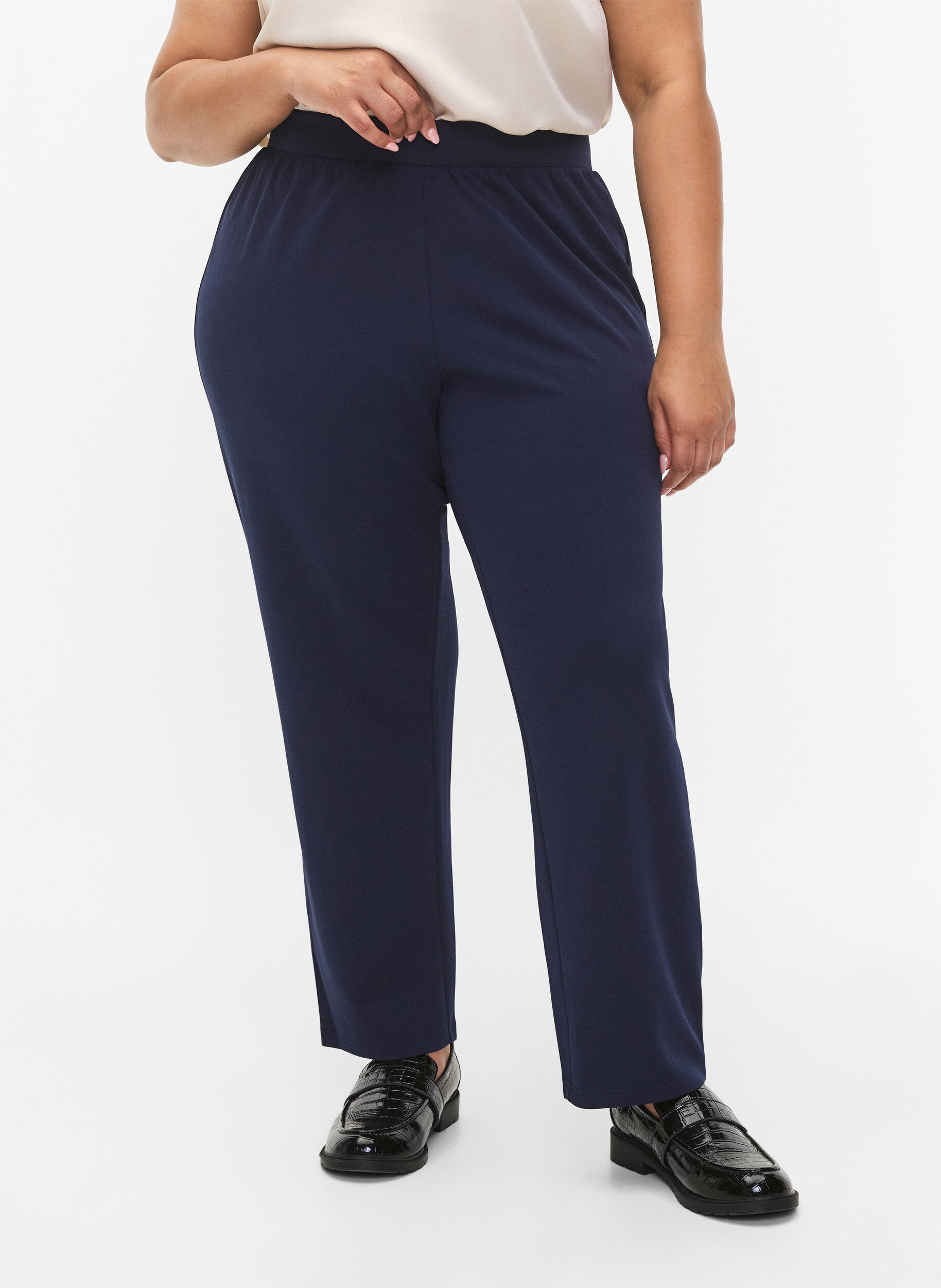 Zizzifashion Trousers with straight fit, Blue, Model image number 2