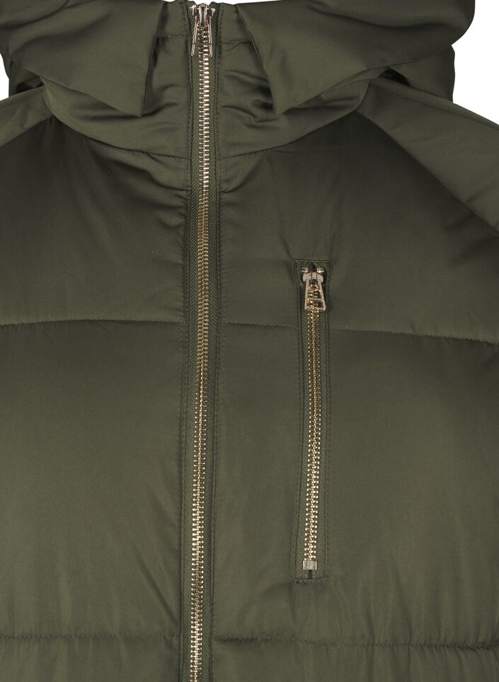Puffer coat with hood, Green, Packshot image number 2