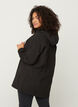 Short, hooded softshell jacket, Black, Model image number 2