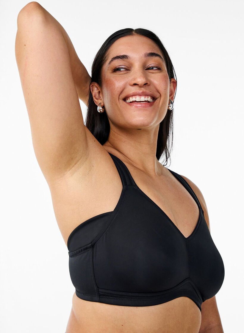 Comfort bra with padded straps, Black, Model image number 3